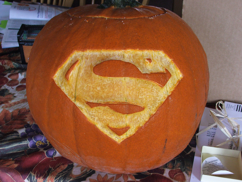 superman logo pumpkin stencil