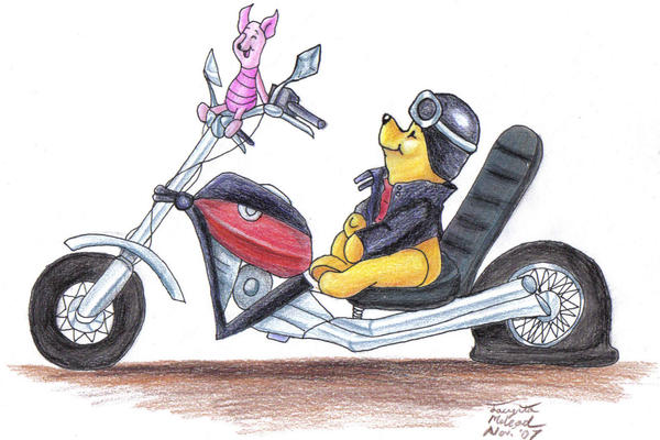 Motorcycle Riders Pooh Winnie the motorpooh- gift by Zetra on DeviantArt