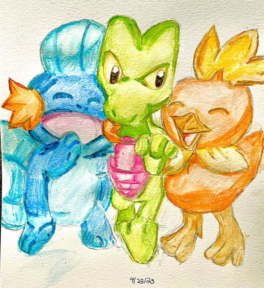 Gen 3 starters by glantern825 on DeviantArt
