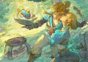 Zelda and link (tears of the kingdom)
