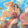 nami/boa hancock/vivi/nico robin (one piece)