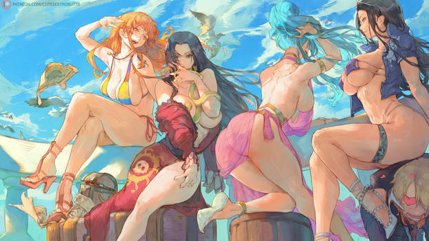 nami/boa hancock/vivi/nico robin (one piece)