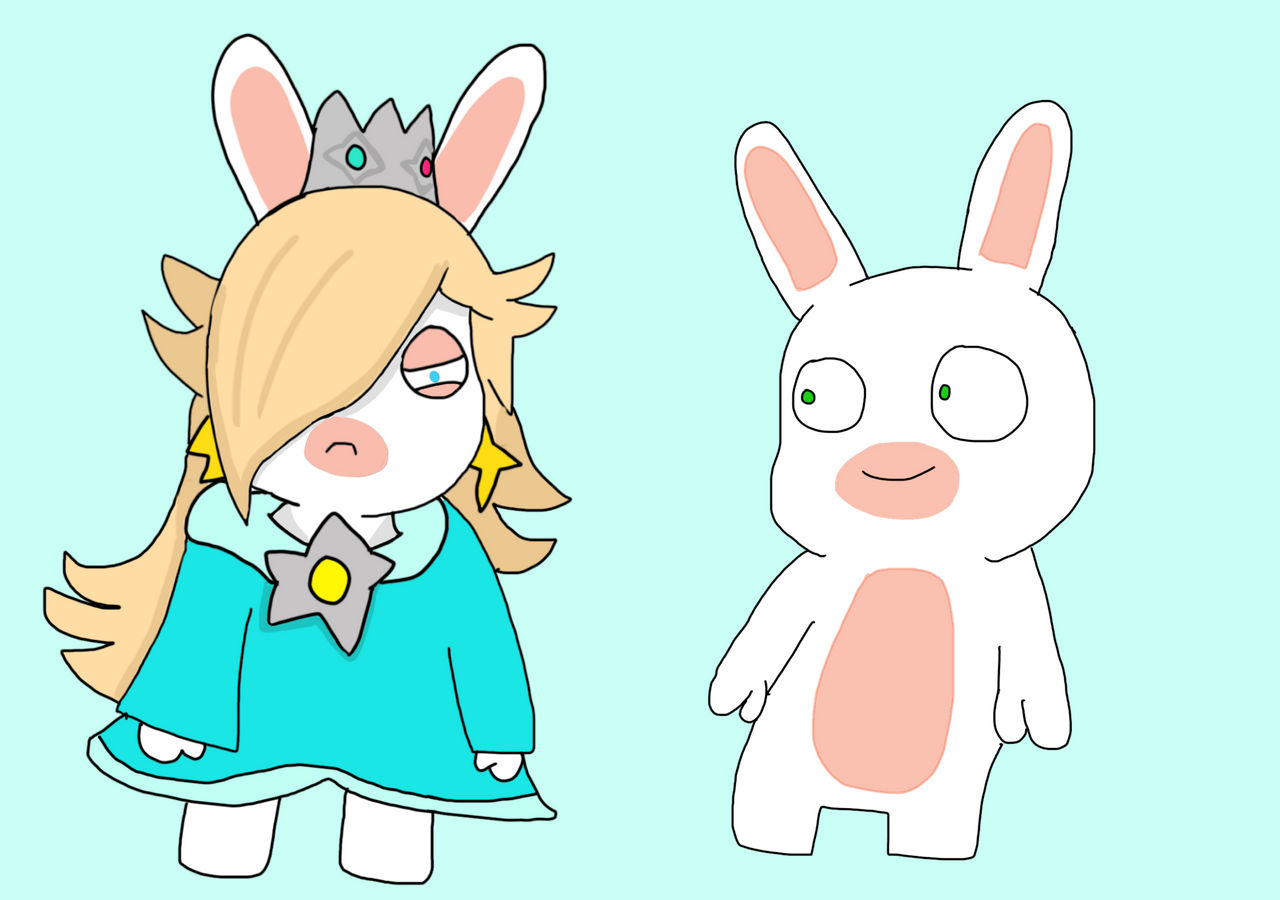 Rabbid rosalina and a rabbid by DoodleBobTheDrawing on DeviantArt
