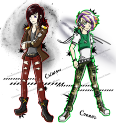 Connor and Crimson Yugioh Character's