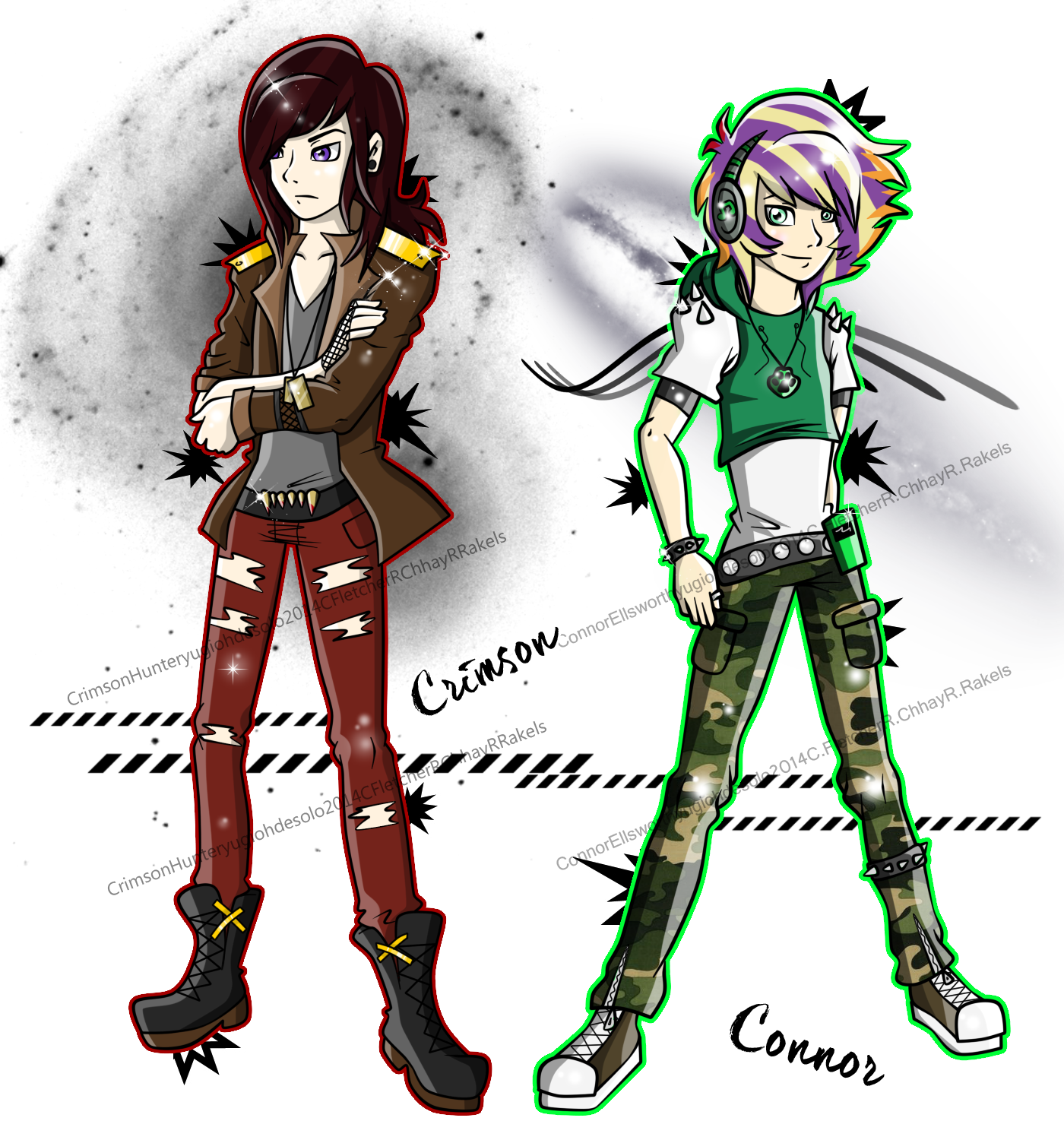 Connor and Crimson Yugioh Character's