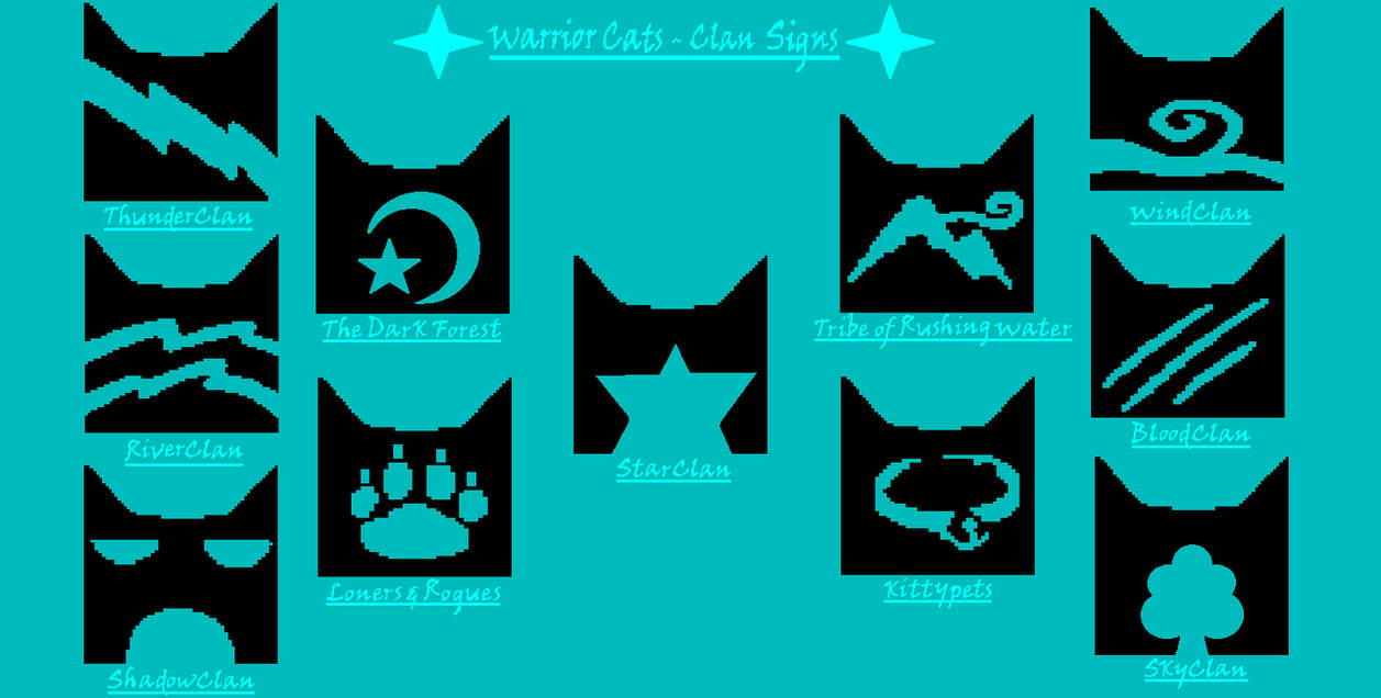 Warriors Clan Symbols by The-Cyan-Wolf on DeviantArt