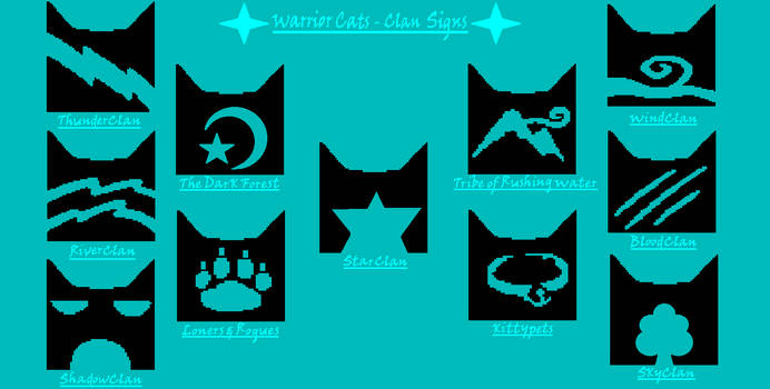 Colors Live - Warrior cats clan symbols by Pikanechi