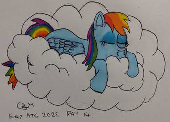 EqD ATG 2022 Day 14 - Rainbow Dash Cloud Nap