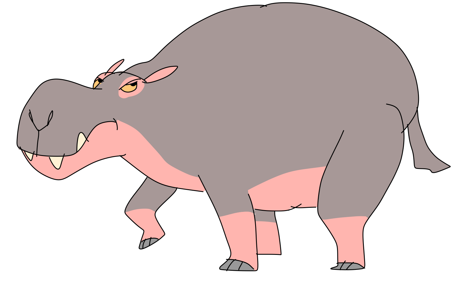 Humpy Rumpy the Hippopotamus by NicksArtwork2001 on DeviantArt