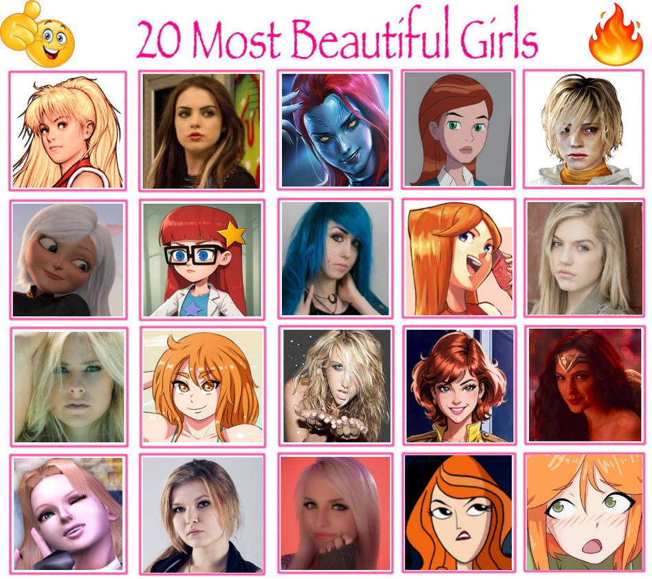 Most Female Deviantart RuthlessGuide1468's 20 Most Beautiful Girls: Pt. 2 by RuthlessGuide1468 ...