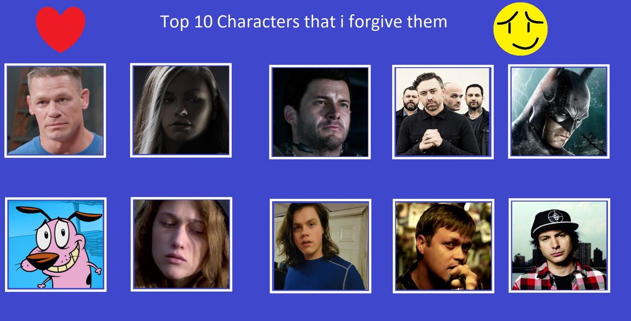 Top 10 Characters that I ALWAYS Forgive Them... by RuthlessGuide1468 on ...