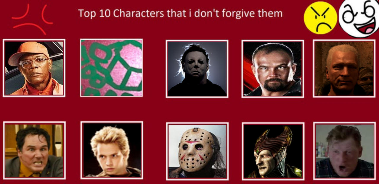Top 10 Characters I DO NOT Forgive Them! - Part 6 by RuthlessGuide1468 ...