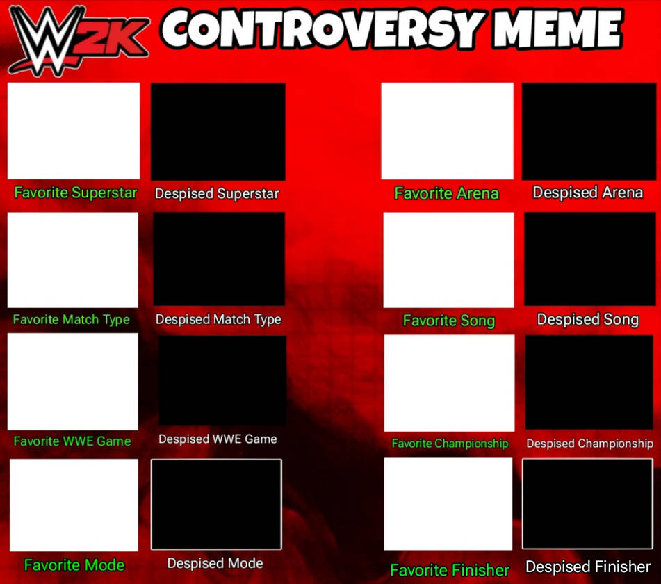 WWE 2K Controversy Meme Template by RuthlessGuide1468 on DeviantArt