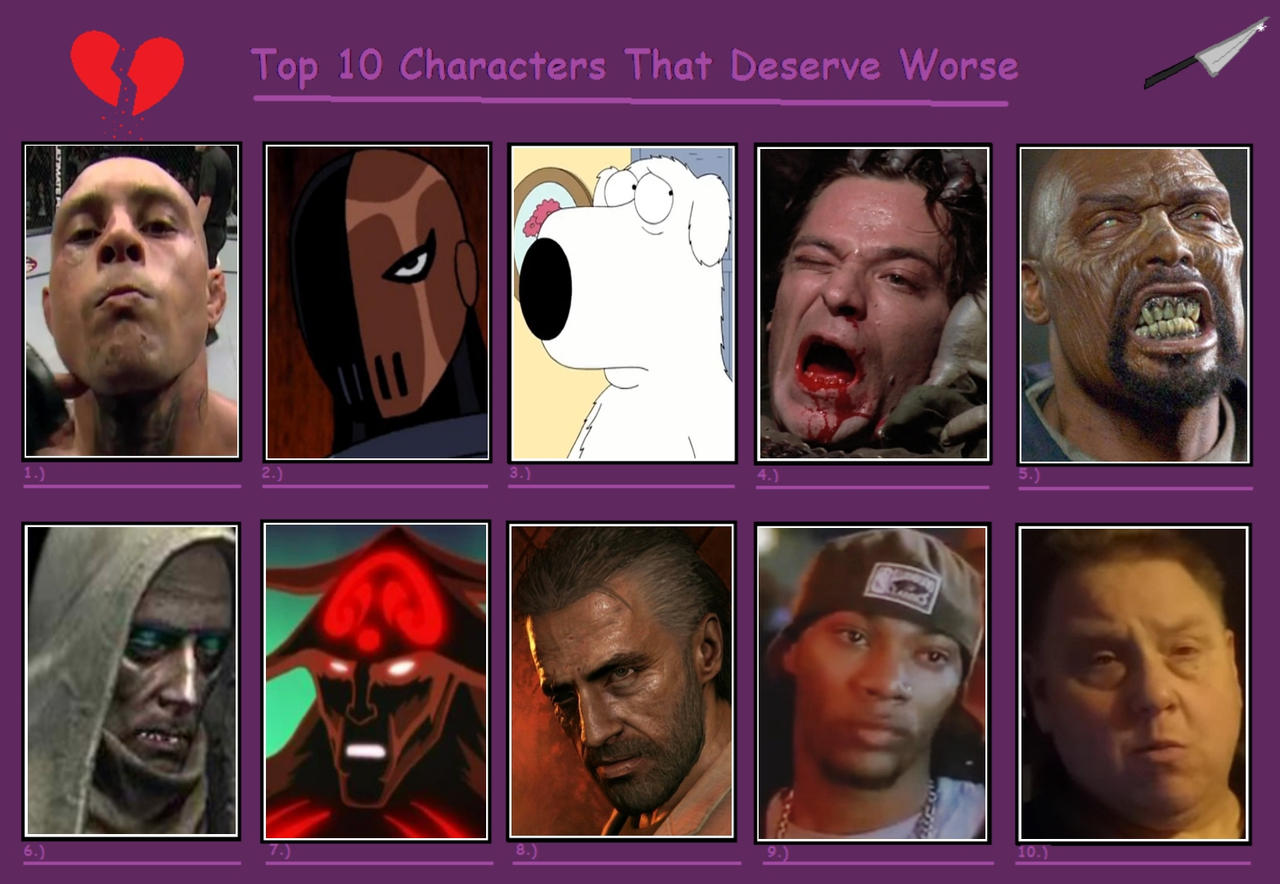 Top 10 Characters That Deserve Worse: Part 2 by RuthlessGuide1468 on ...