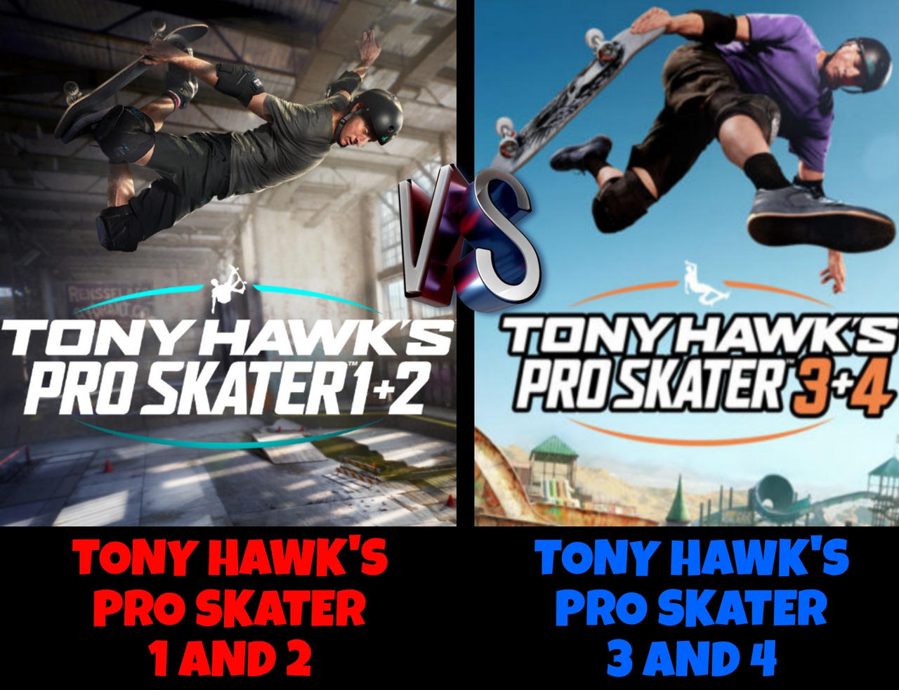 Thps Poster THPS 1 and 2 vs. THPS 3 and 4 by RuthlessGuide1468 on DeviantArt