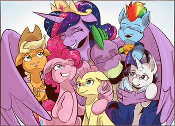 Mane 7 one more group hug