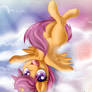 Scootaloo on the clouds (speedpaint).