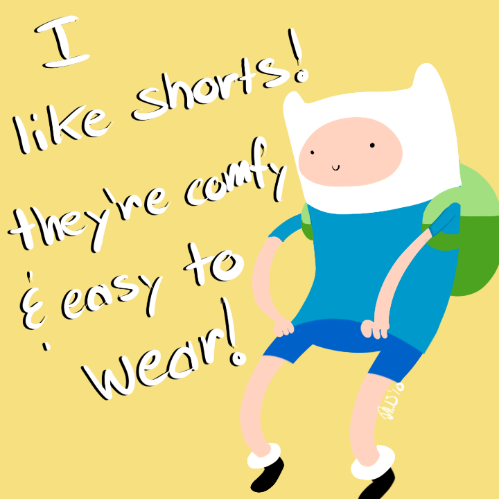 Finn n his shorts