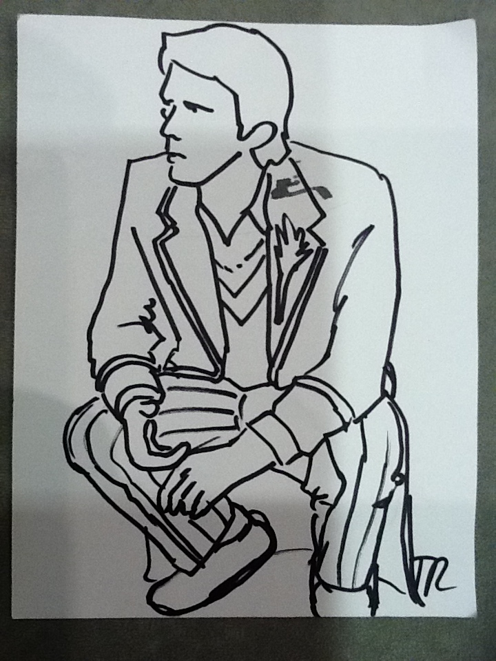 The Fifth Doctor Line Art