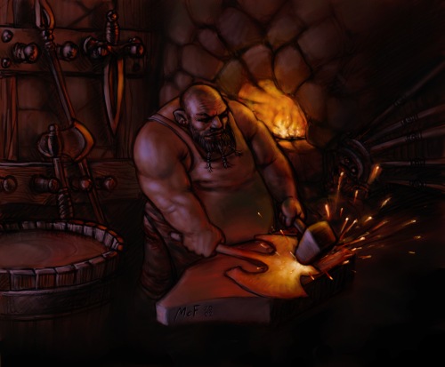 Dwarven blacksmith