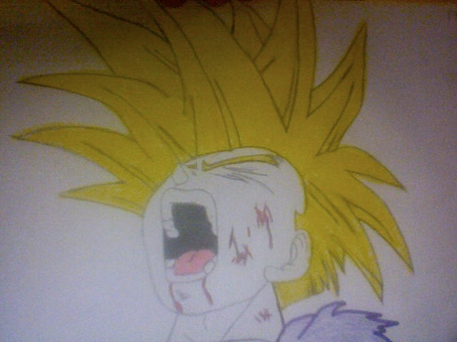 screaming gohan up close by gohanlover21230 on DeviantArt