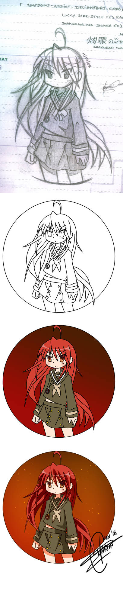 Shana_Lucky Style +PROCESS+ by Simpsons-Addict on DeviantArt