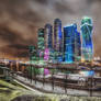Moscow city lights