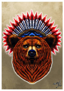 Native American Bear Portrait