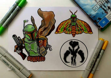 Boba Fett Tattoo Flash