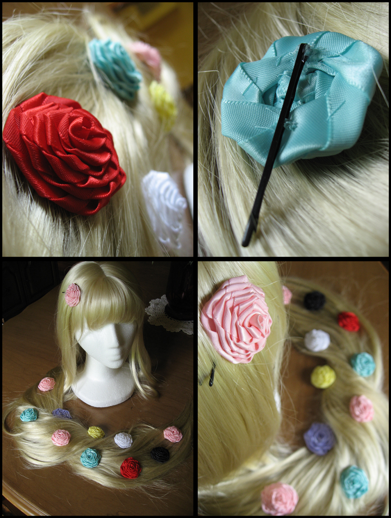 Handmade Rose Hair Pins