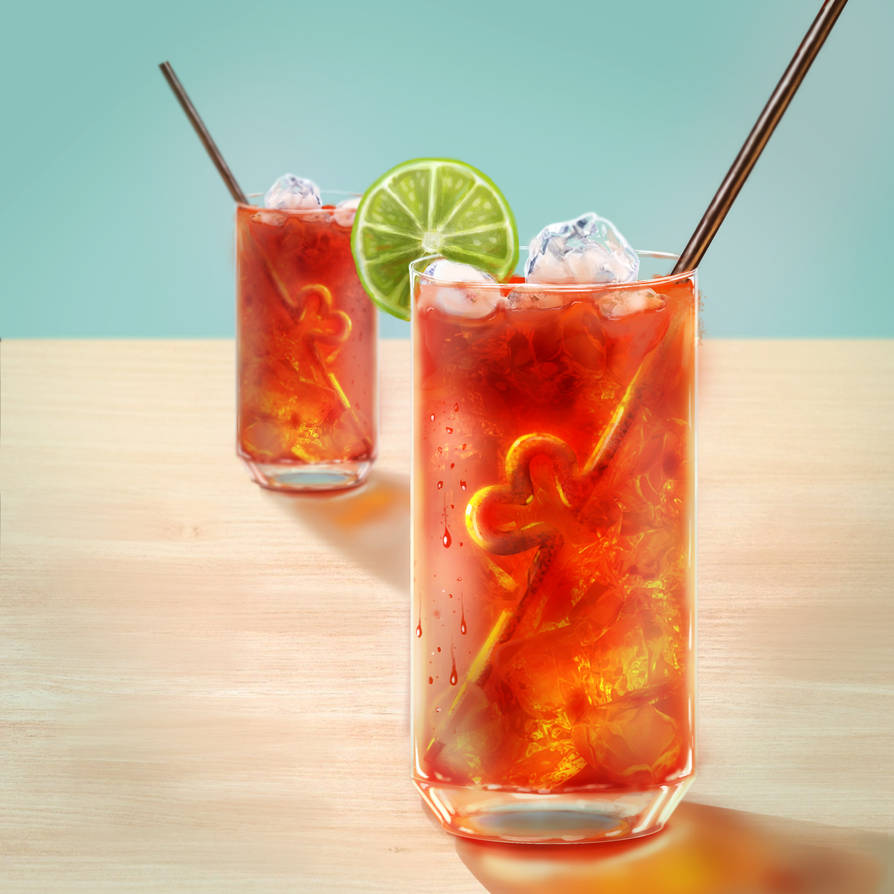 Iced tea - Painting by JosLhant on DeviantArt