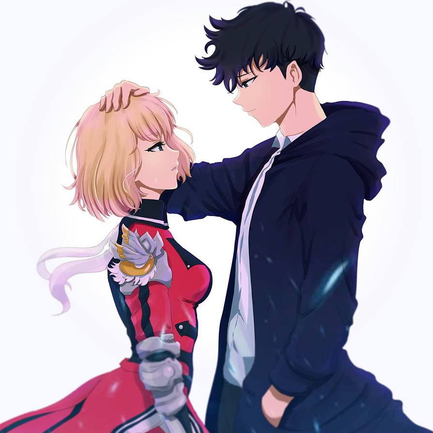 SOLO LEVELING Sung Jinwoo y Cha Hae-In by JosLhant on DeviantArt