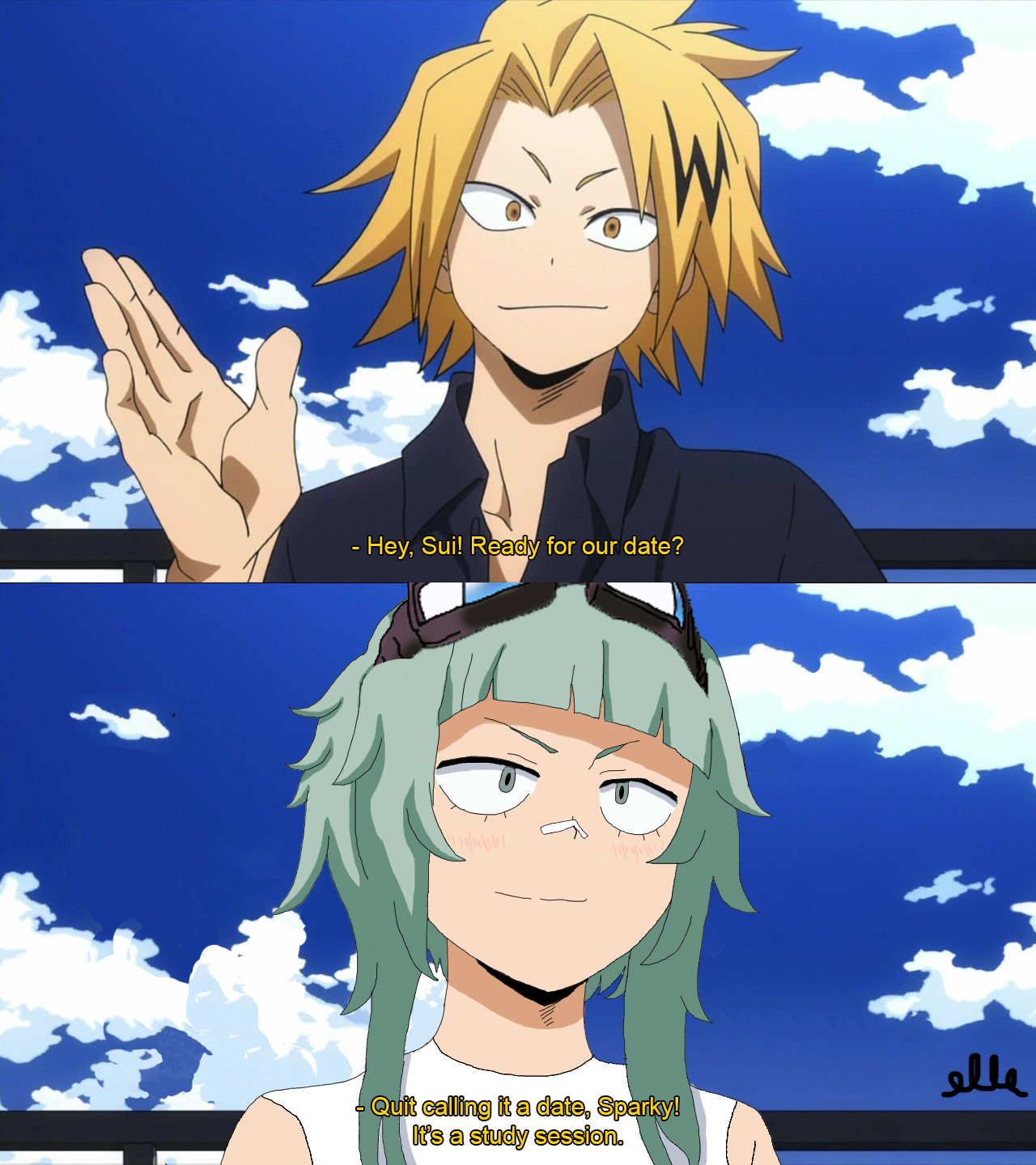 Suiteki (OC) x Denki by ellechamomile on DeviantArt