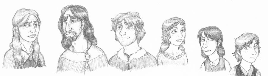 A Game of Thrones Sketch Sheet I: Here Be Starks