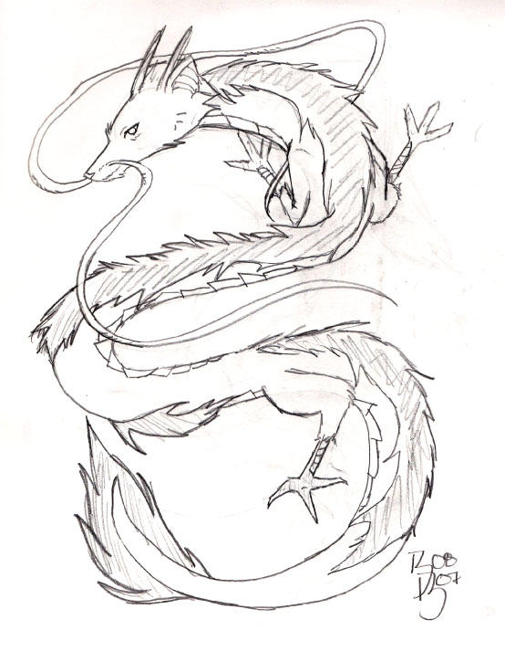 spirited away dragon drawing