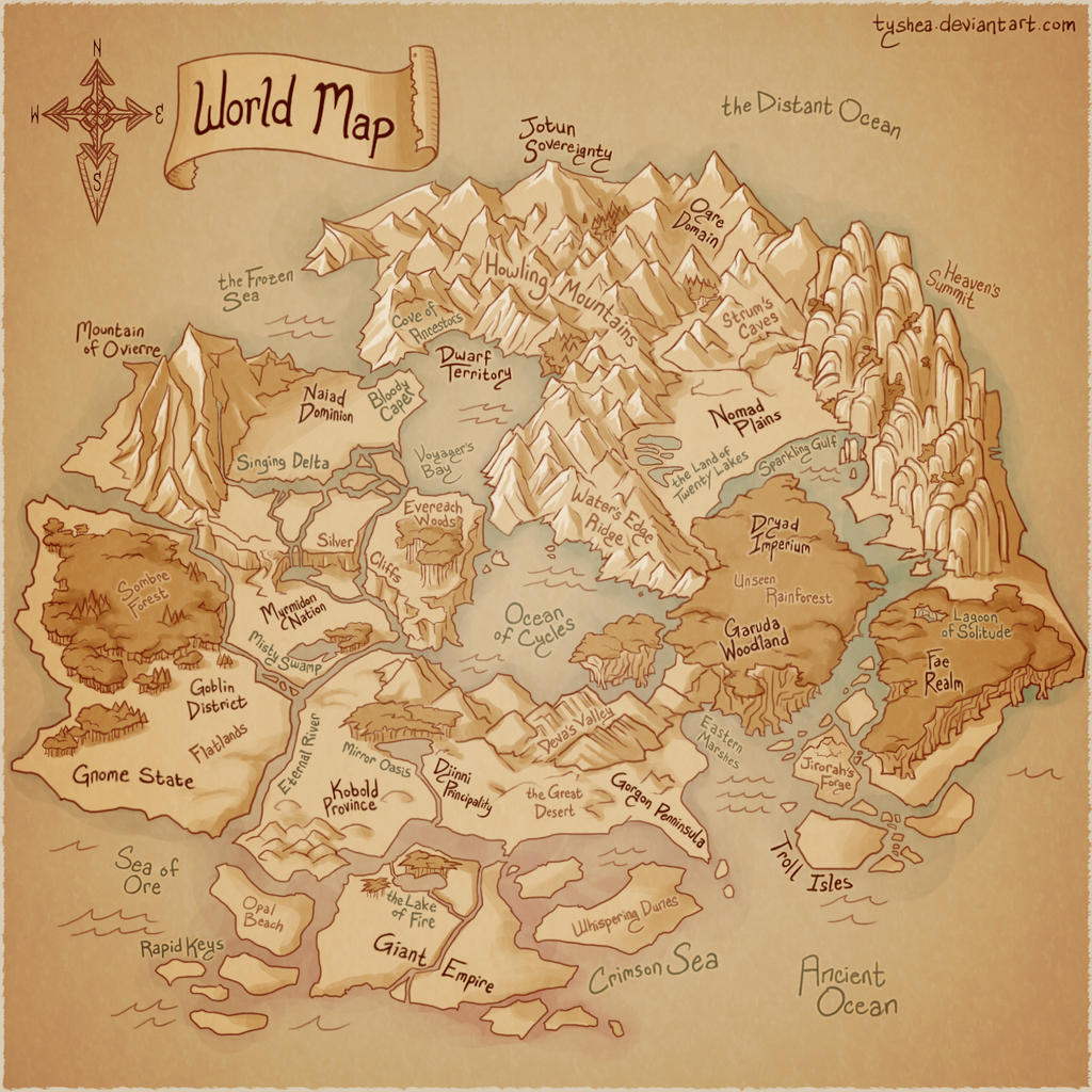 World Map by Dyemelikeasunset on DeviantArt