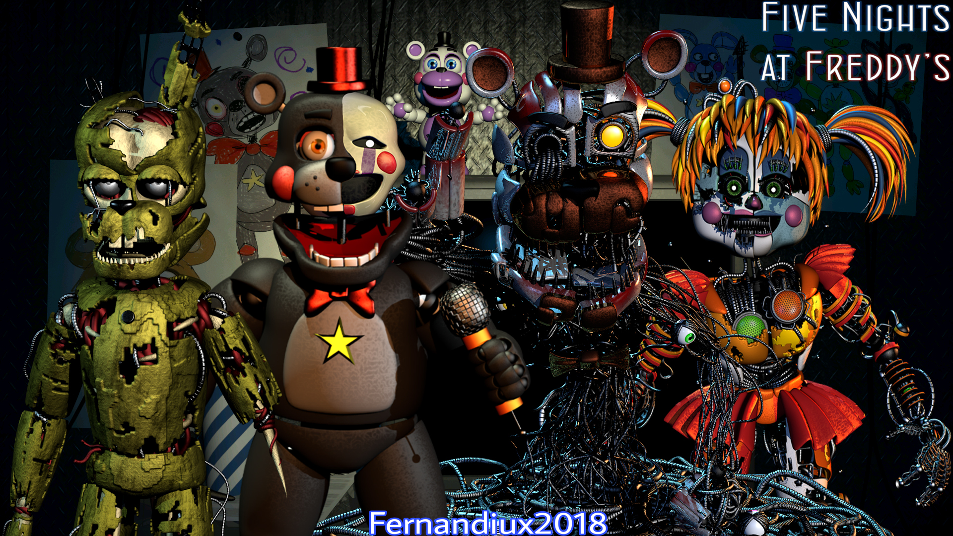 FNAF 6 Gang Poster!!🌟 : r/fivenightsatfreddys