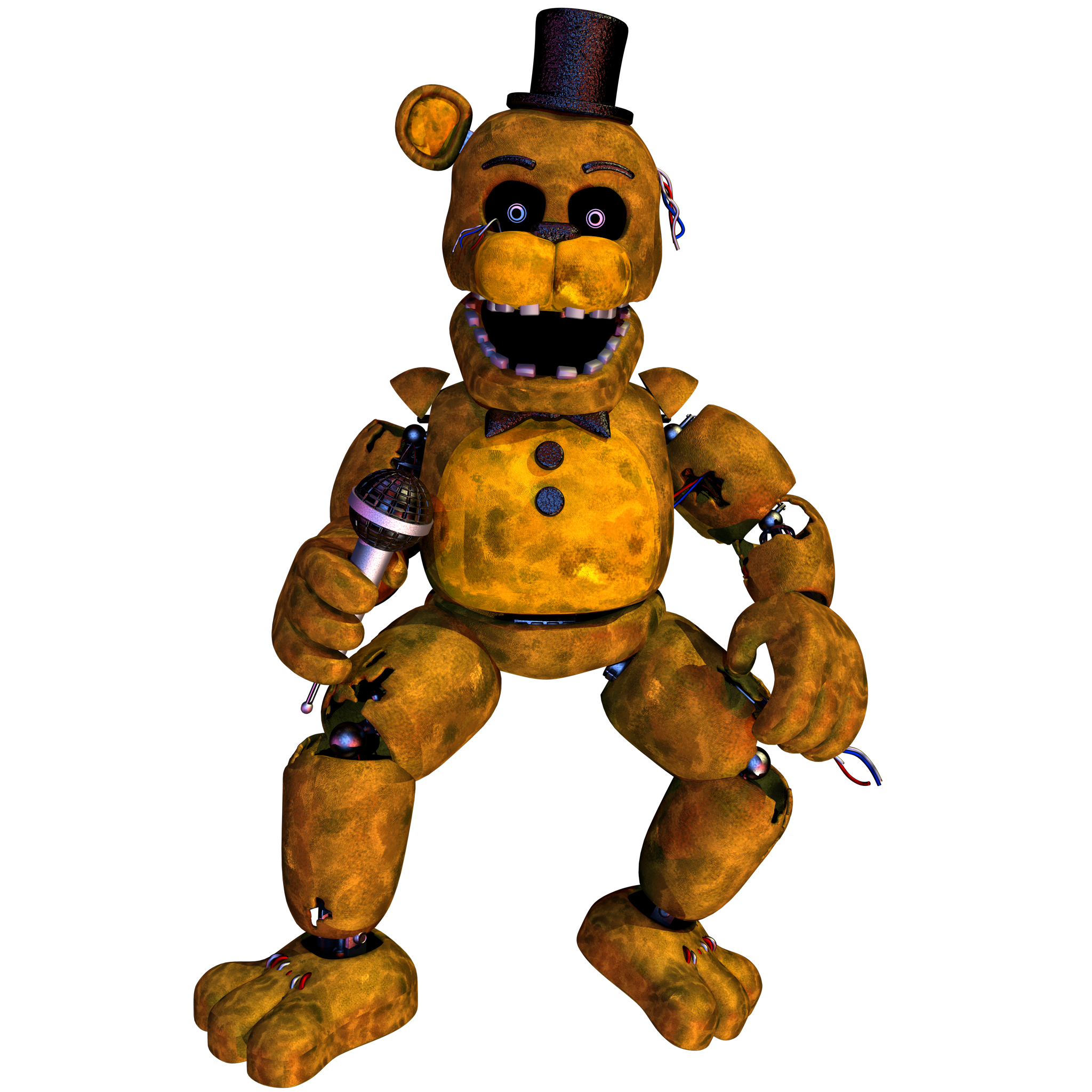 3D Render: Withered Freddy Transparent by MegaMario2001 on DeviantArt