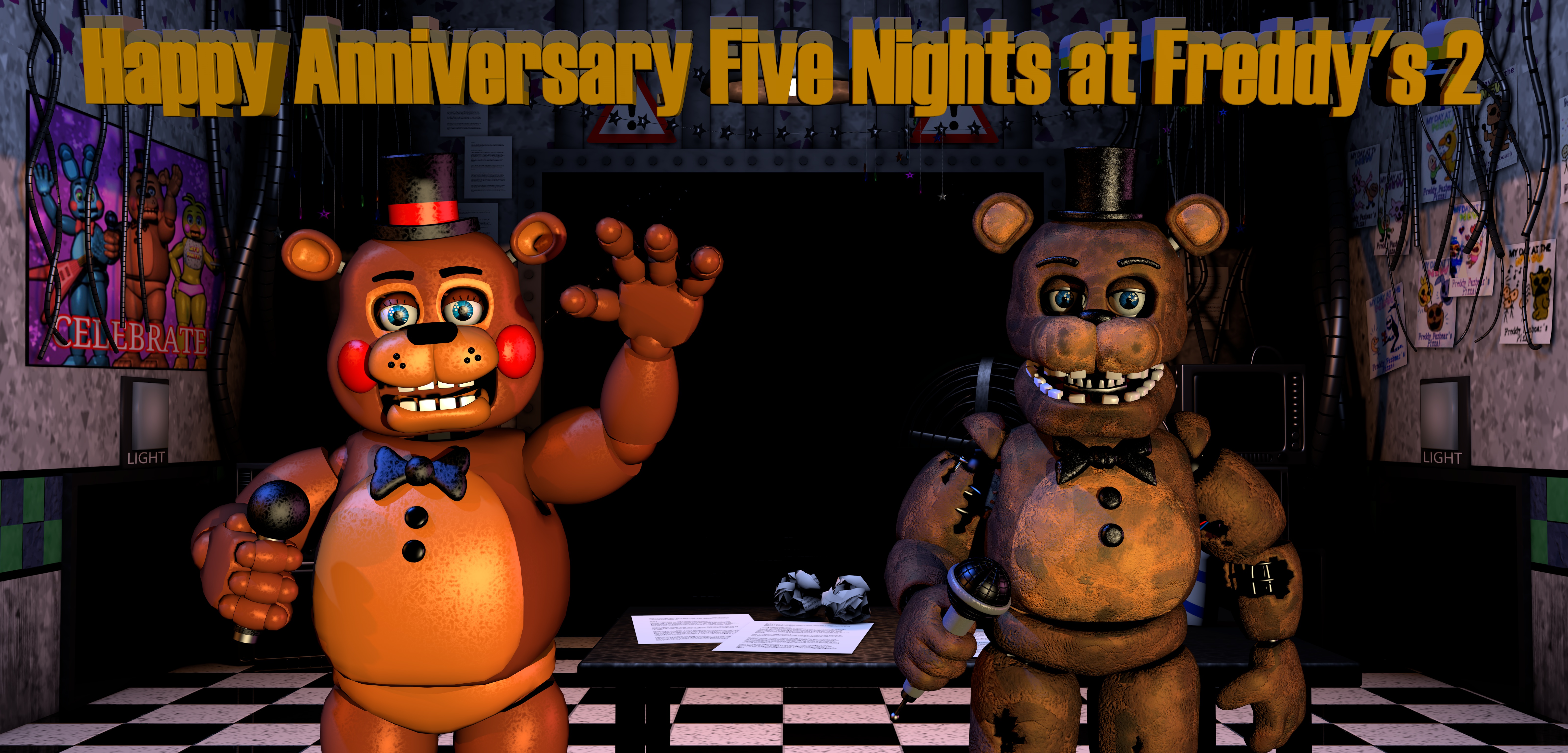 Happy Anniversary F.N.A.F. 2!!! (late sorry) by Freddydoom5 on