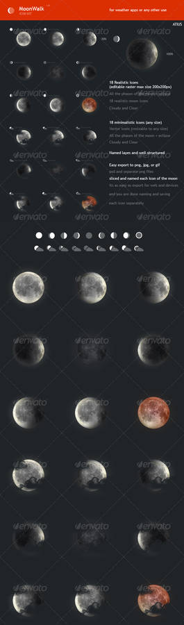 MoonWalk - moon phases weather icon ki