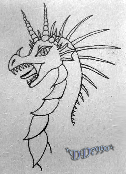 Dragon is Angry -head sketch-