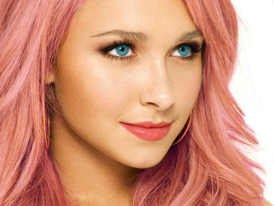 pink hair, blue eyes, pink lips by phantomsquid on DeviantArt