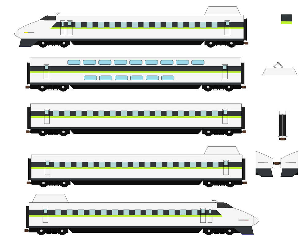 Shinkansen 100 version 2 by JNSDF-Kozuke on DeviantArt