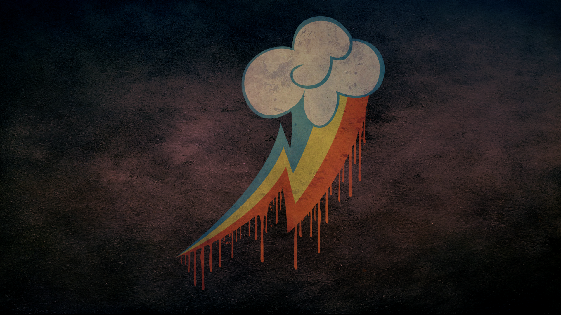 Rainbow Dash Cutie Mark Drips Wallpaper