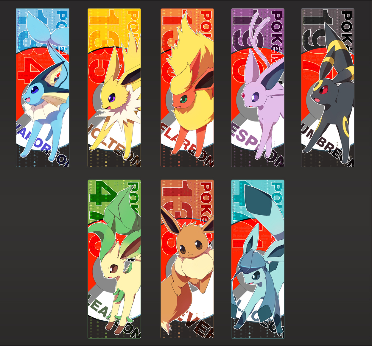 Eeveelution Bookmarks