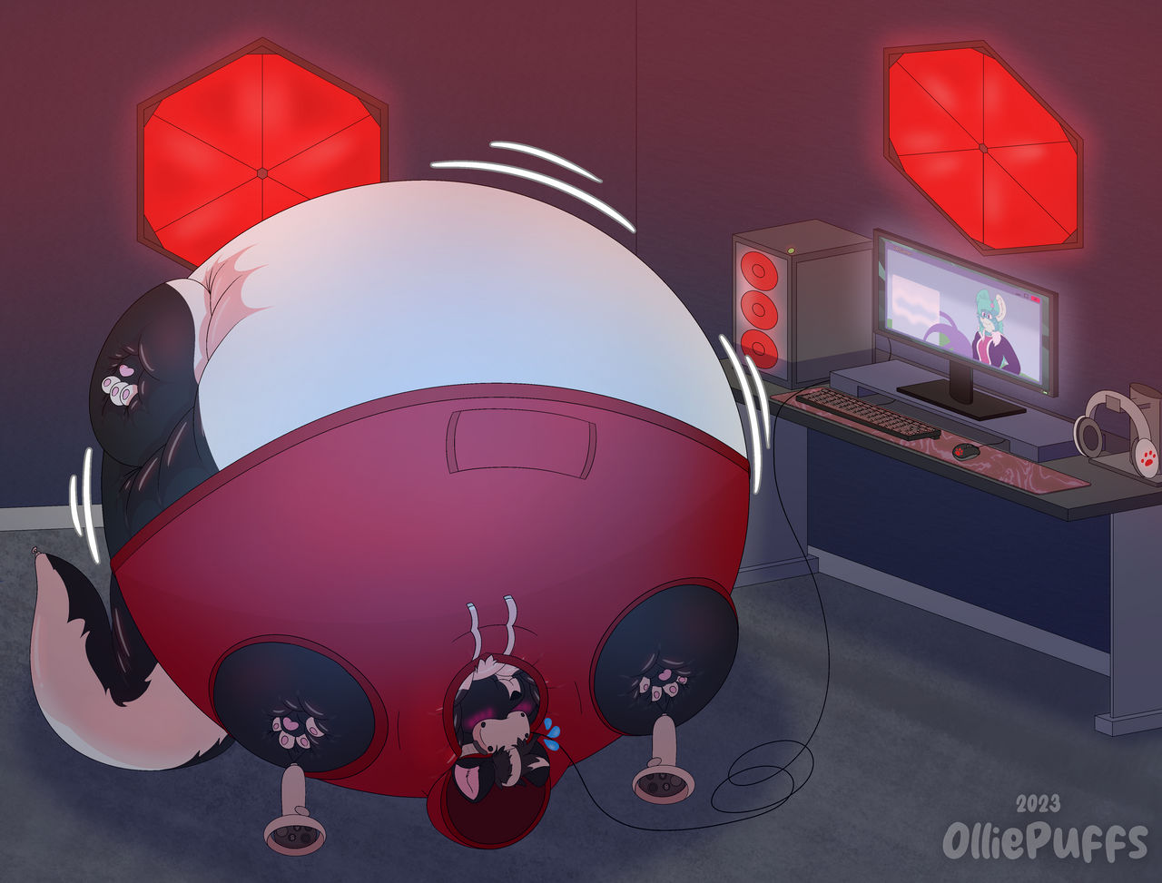 Kipper Inflated Caed's VR water Inflation adventure by CaedTheSkunk on DeviantArt
