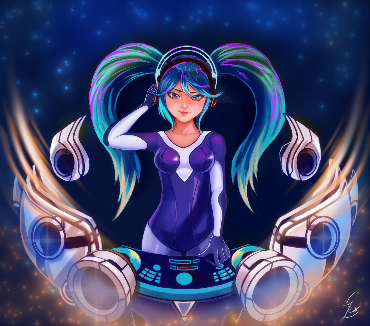 Dj Sona. by SASHlMlSAN on DeviantArt