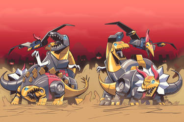 Dinobots Standoff - Commission