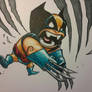 Wolverine Chibi - 85x11 cardstock ink and marker