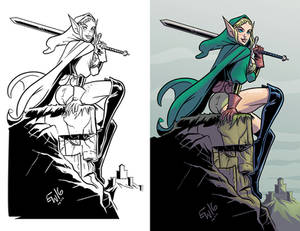 Rogue Elf Ruins - Inks n Cols by EryckWebbGraphics Rogue Elf Ruins - Inks n Cols by EryckWebbGraphics